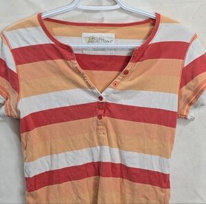Natural Reflections Multicolor Striped Henley